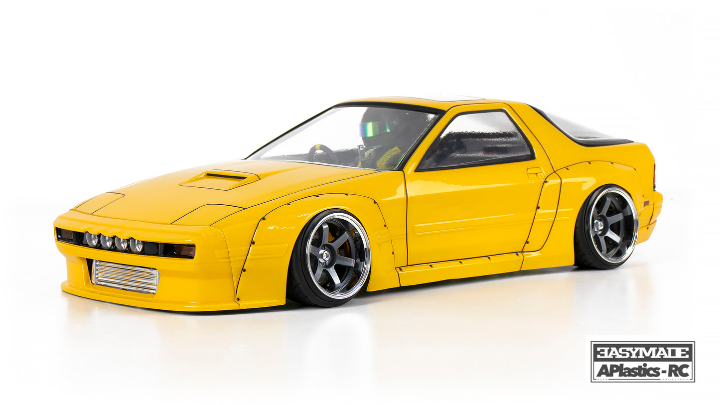 EasyMade FC3S 1/10 RC body shell front view for 255–260mm wheelbase drift chassis