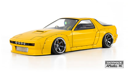 EasyMade FC3S 1/10 RC body shell front view for 255–260mm wheelbase drift chassis