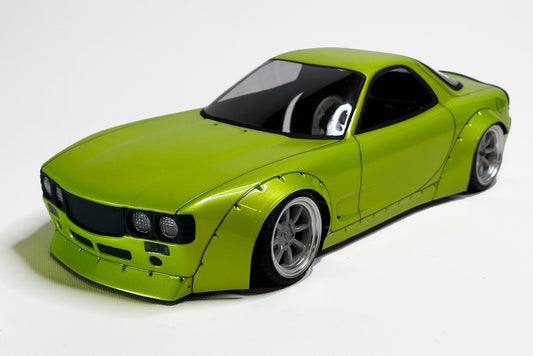 RX-7 FD Boss 1/10 RC body shell front view for 255–260mm wheelbase drift chassis