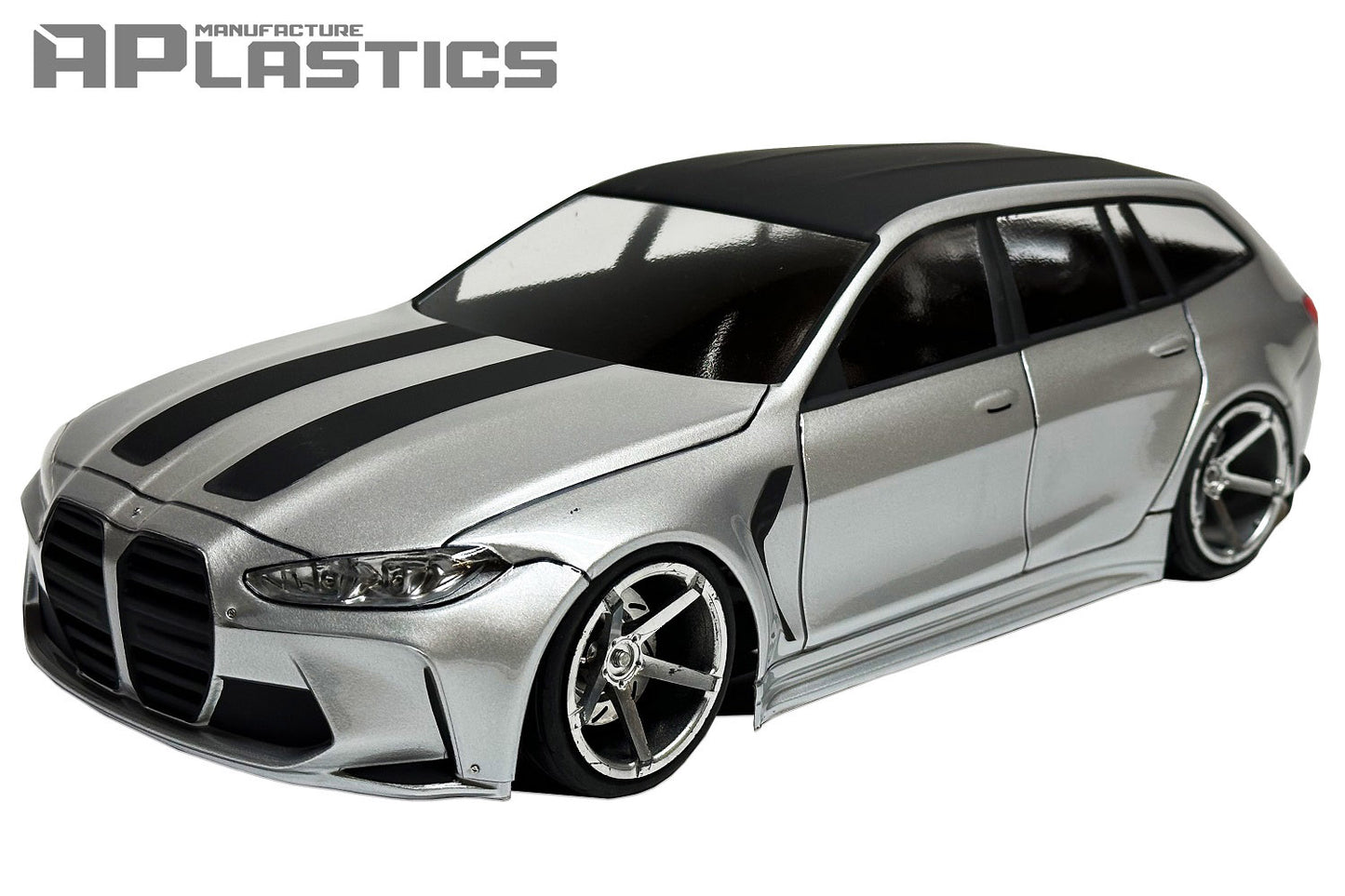 G81 M3 Touring 1/10 RC body shell front view for 255–260mm wheelbase drift chassis
