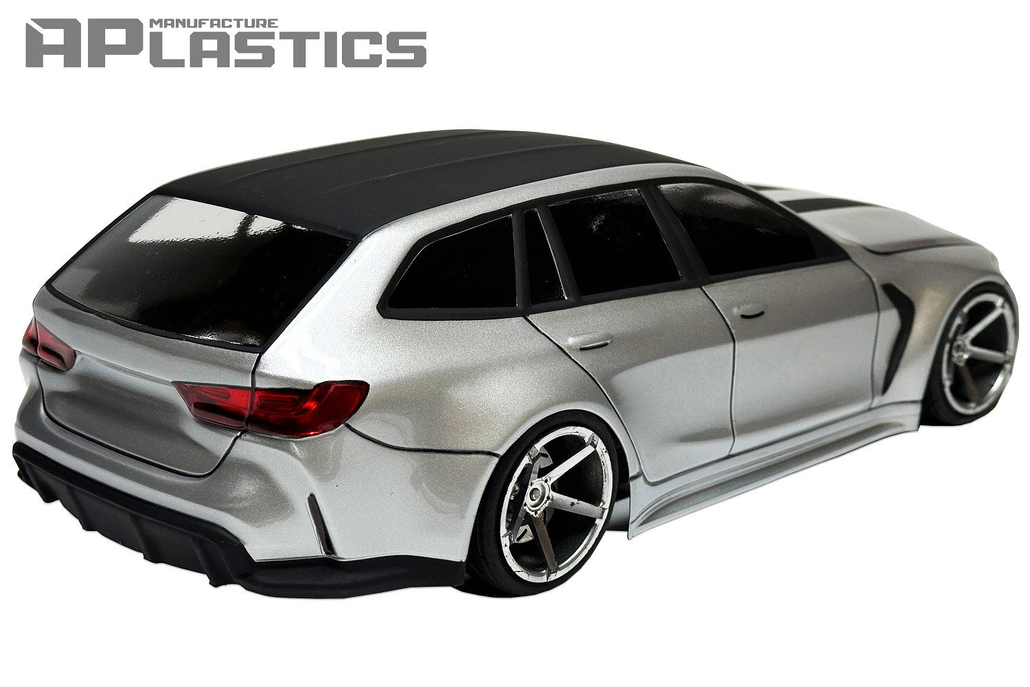 G81 M3 Touring 1/10 RC body shell rear view with distinctive performance estate design