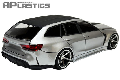 G81 M3 Touring 1/10 RC body shell rear view with distinctive performance estate design
