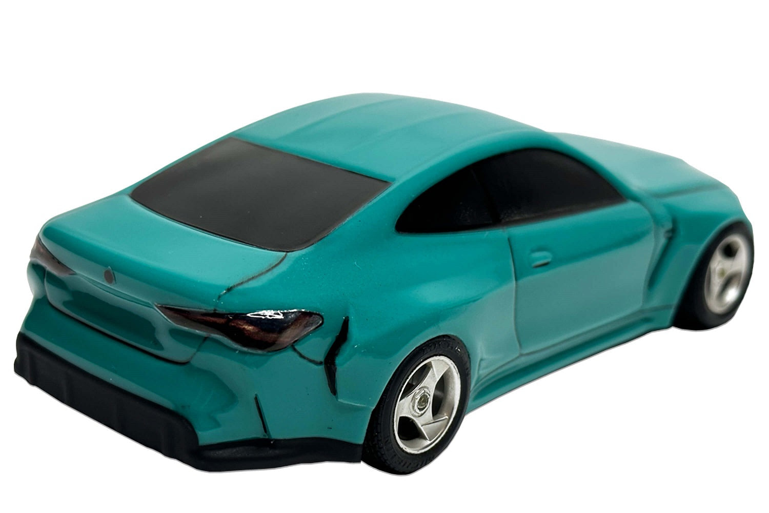 BMW G82 M4 1/24 RC body shell rear view with modern BMW M4 styling