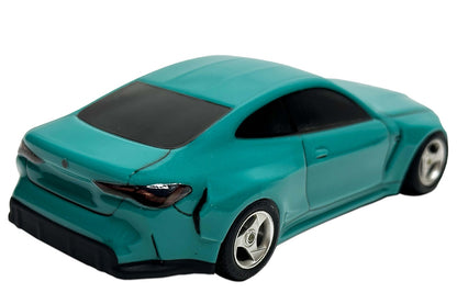 BMW G82 M4 1/24 RC body shell rear view with modern BMW M4 styling