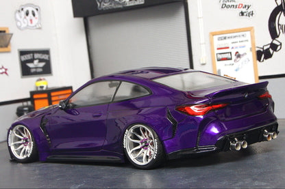 G82 M4 V1 1/10 RC body shell rear view with realistic performance coupe design