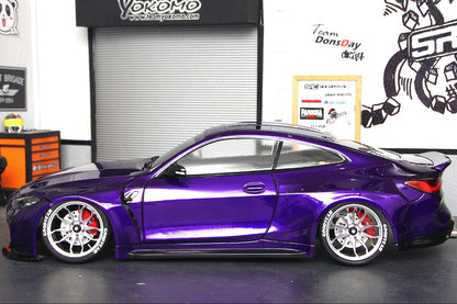 G82 M4 V1 Lexan RC body shell side profile showing athletic proportions and low stance