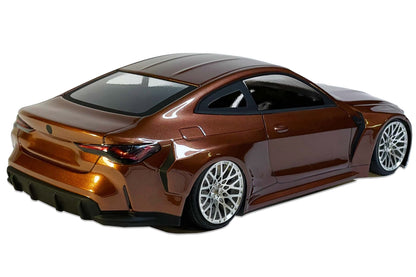 G82 M4 V2 1/10 RC body shell rear view with modern performance coupe styling