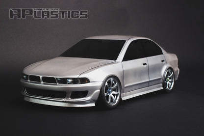 Galant VR-4 1/10 RC body shell front view for 255–260mm wheelbase drift chassis