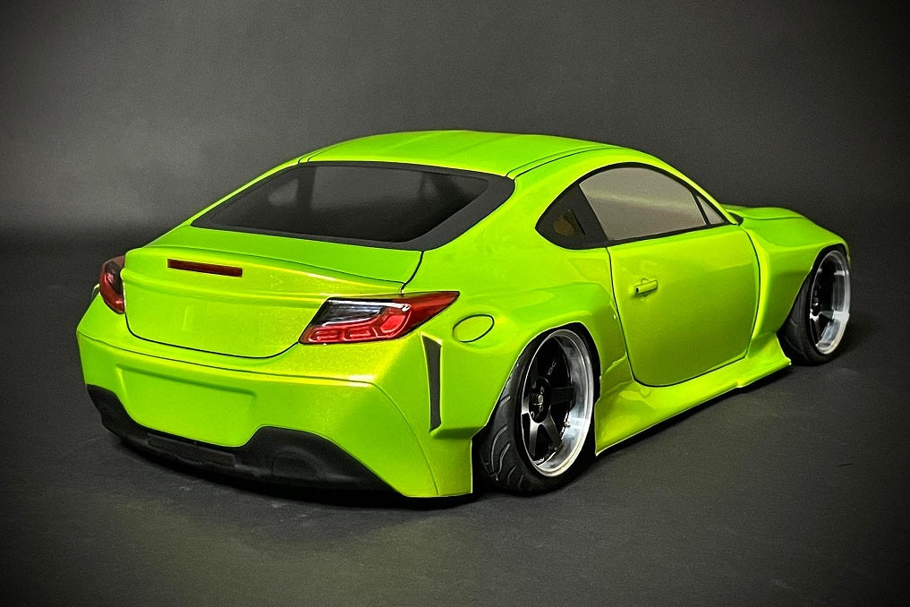 GR86 2022 Widebody 1/10 RC body shell rear view with modern Japanese performance styling