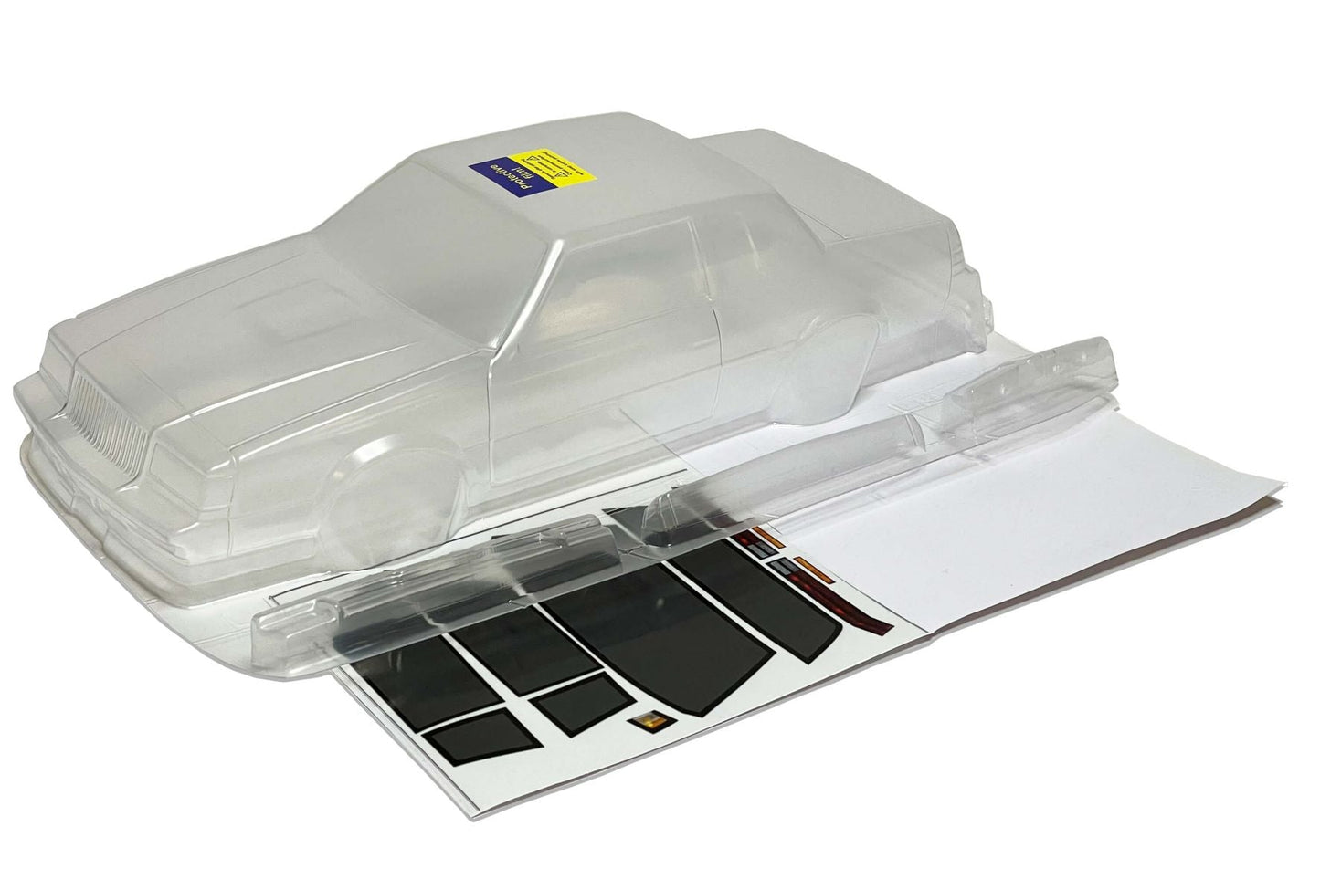 Buick Regal Grand National clear Lexan RC body shell unpainted for 255–260mm wheelbase chassis