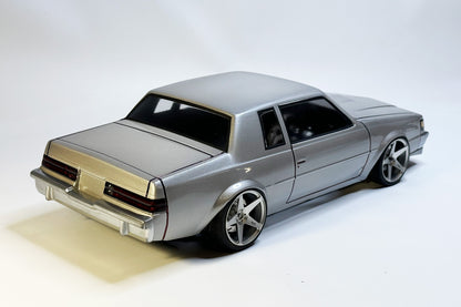 Buick Regal Grand National 1/10 RC body shell rear view with distinctive 1980s performance styling