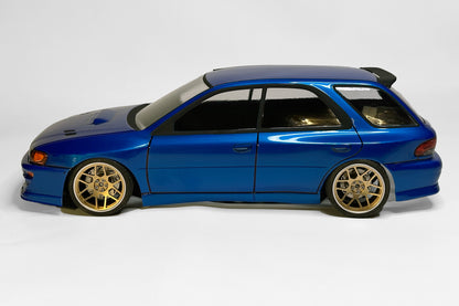 APlastics Subaru Impreza side view blue painted