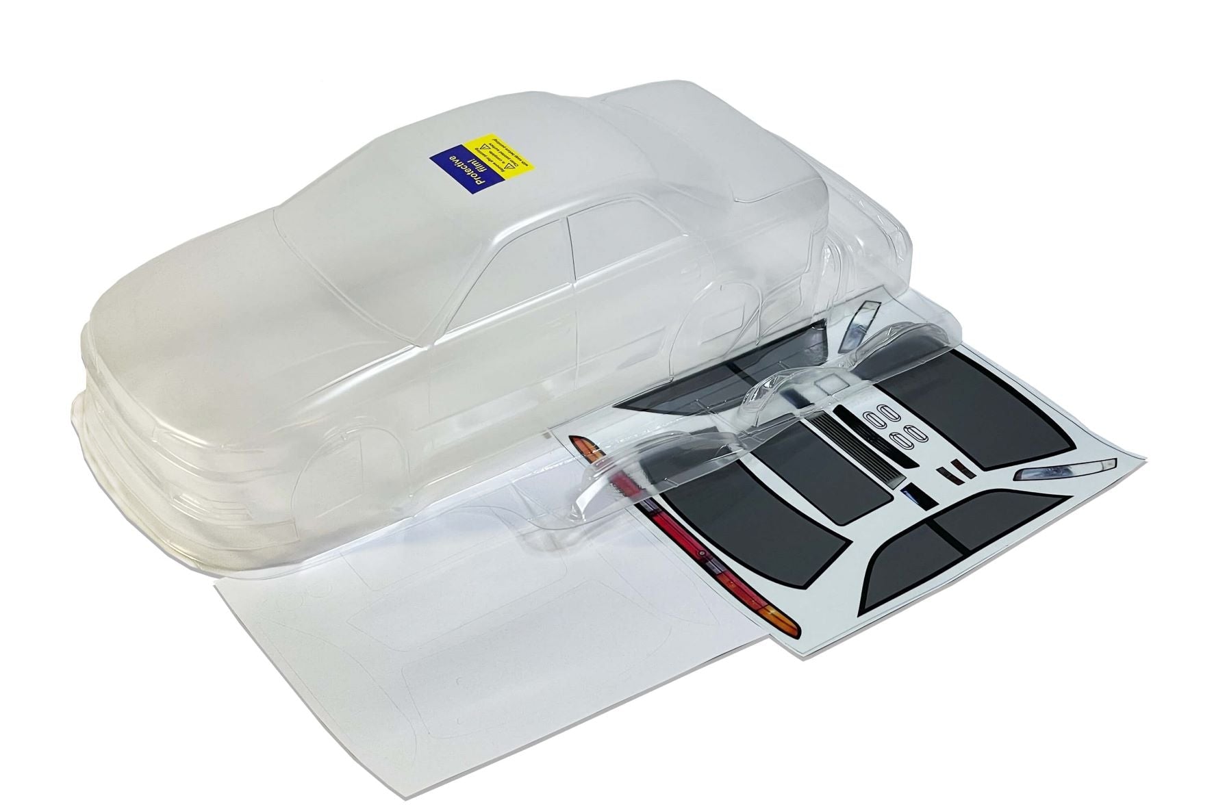 Mark II JZX90 TRD clear Lexan RC body shell unpainted for 255–260mm wheelbase chassis