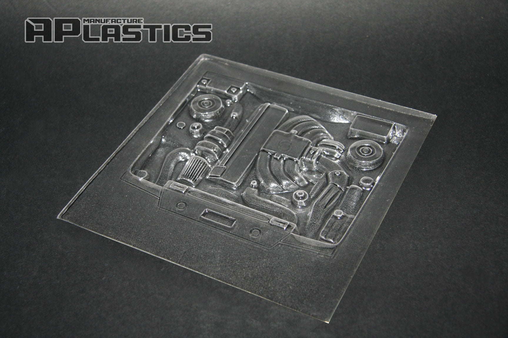 Clear Lexan BMW M20 engine bay accessory for 1/10 RC drift builds