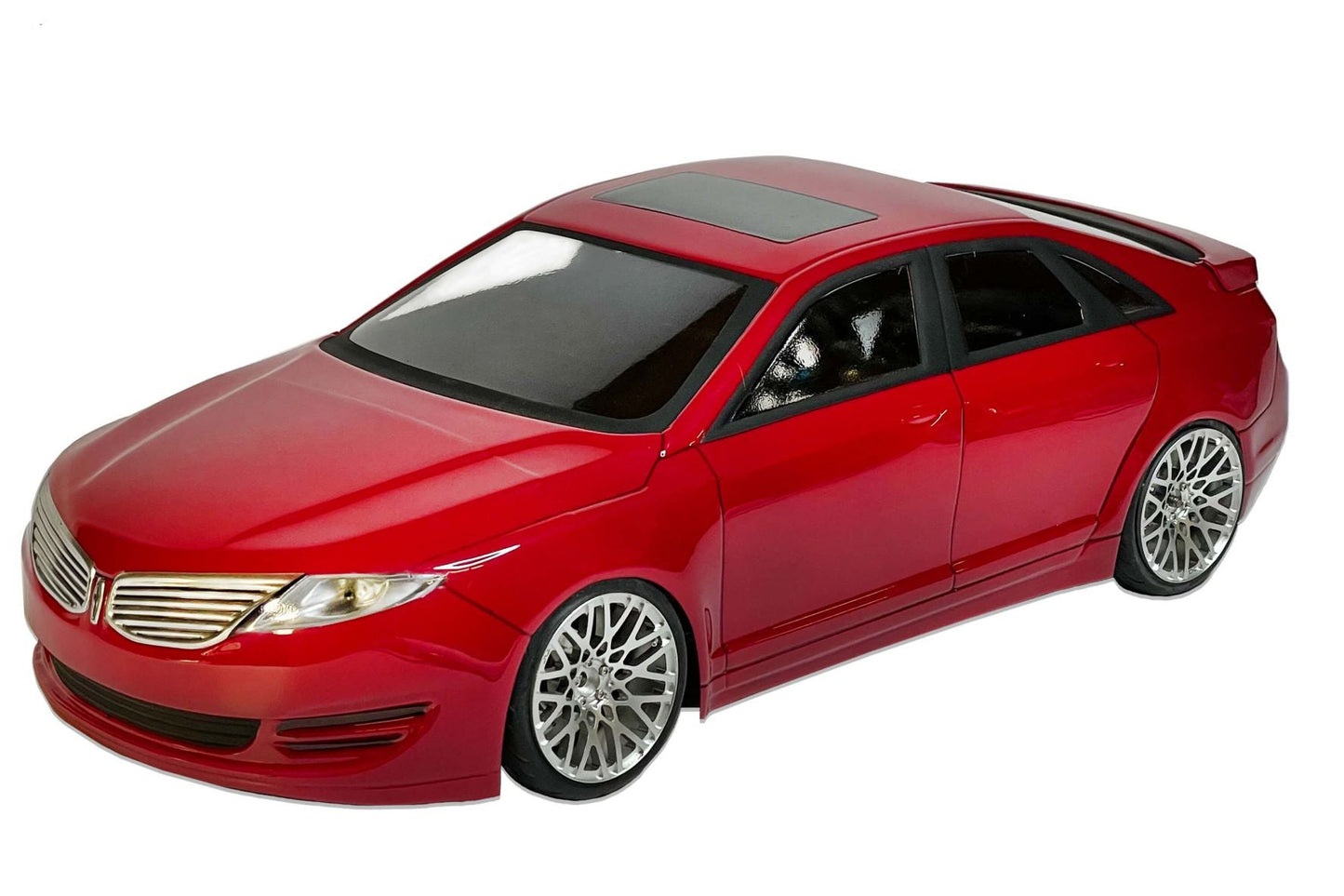 Lincoln MKZ 2016 1/10 RC body shell front view for 255–260mm wheelbase drift chassis