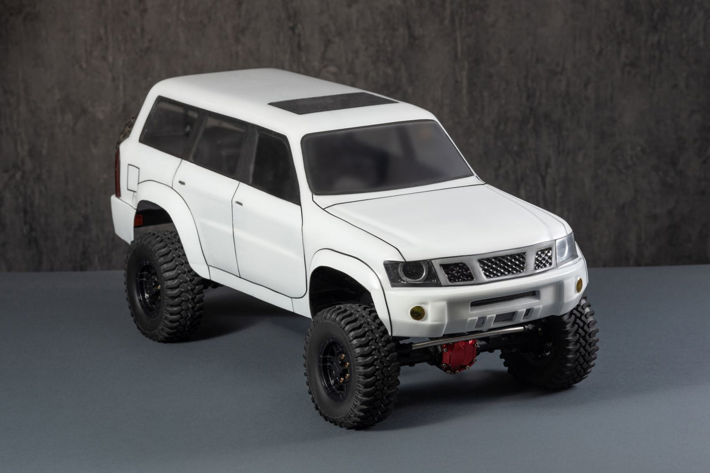 Patrol Y61 1/10 RC scale body shell front view for 313mm wheelbase crawler chassis