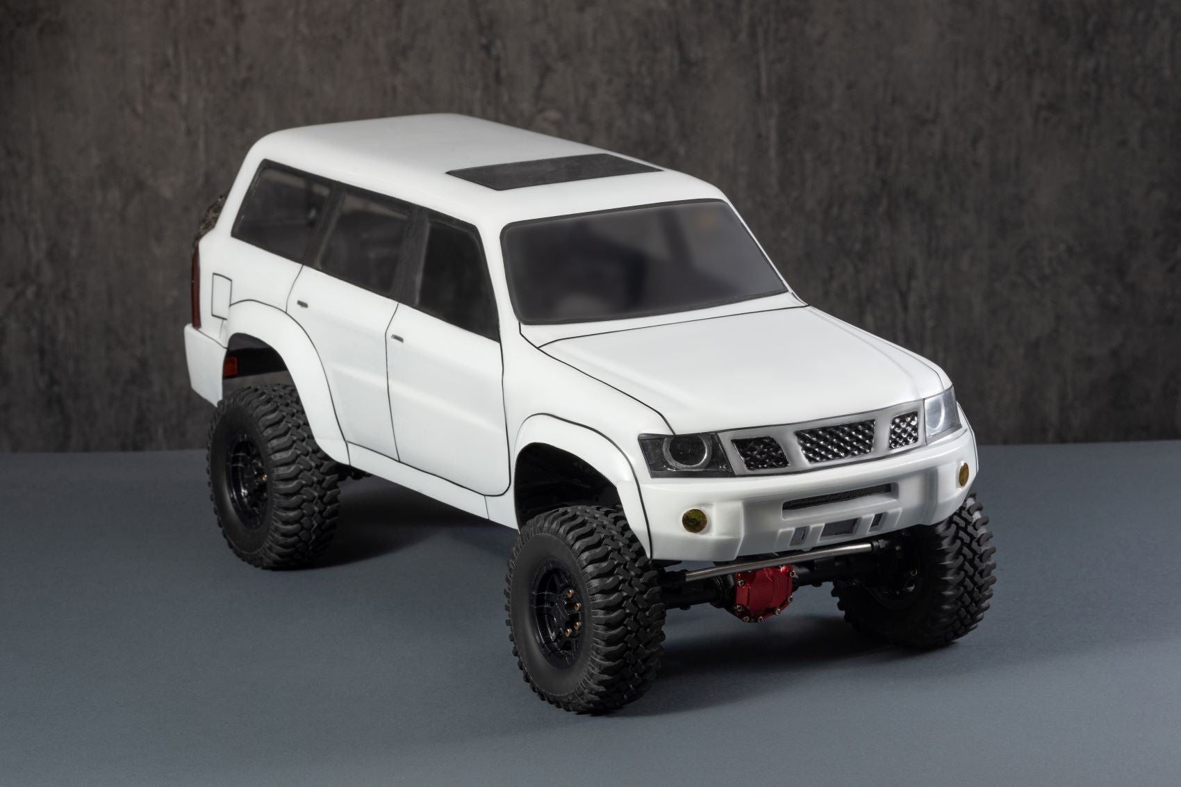 Patrol Y61 1/10 RC scale body shell front view for 313mm wheelbase crawler chassis