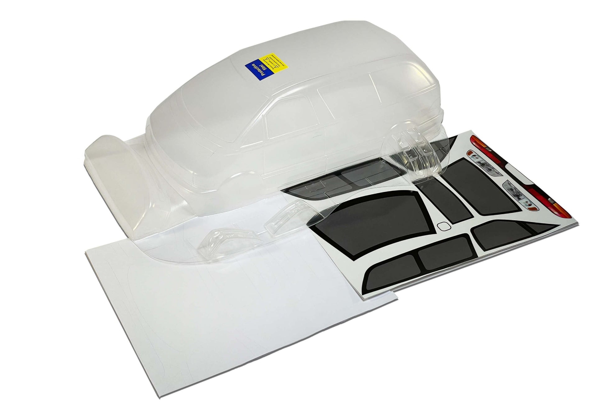 Previa Estima clear Lexan RC body shell unpainted for 255–260mm wheelbase chassis