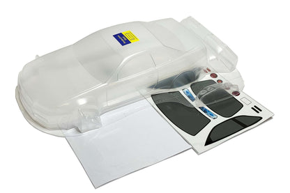 Nissan Skyline R34 clear Lexan RC body shell unpainted for 255–260mm wheelbase chassis