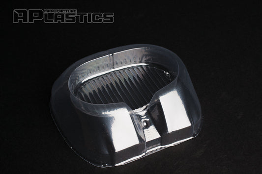 APlastics RWB Rear Extra Fenders widening the Porsche RWB 1/10 RC body to 225mm rear width, clear Lexan
