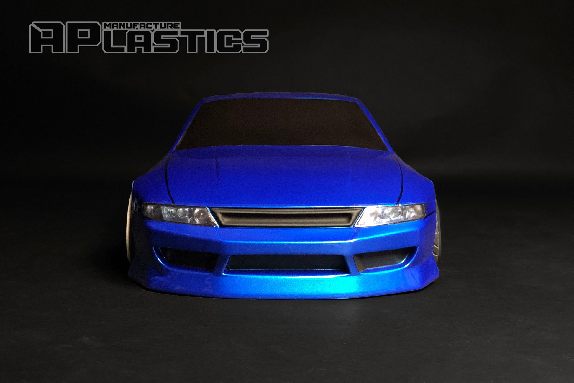 Nissan S13 Odyvia 1/10 RC body shell front view for 255–260mm wheelbase drift chassis