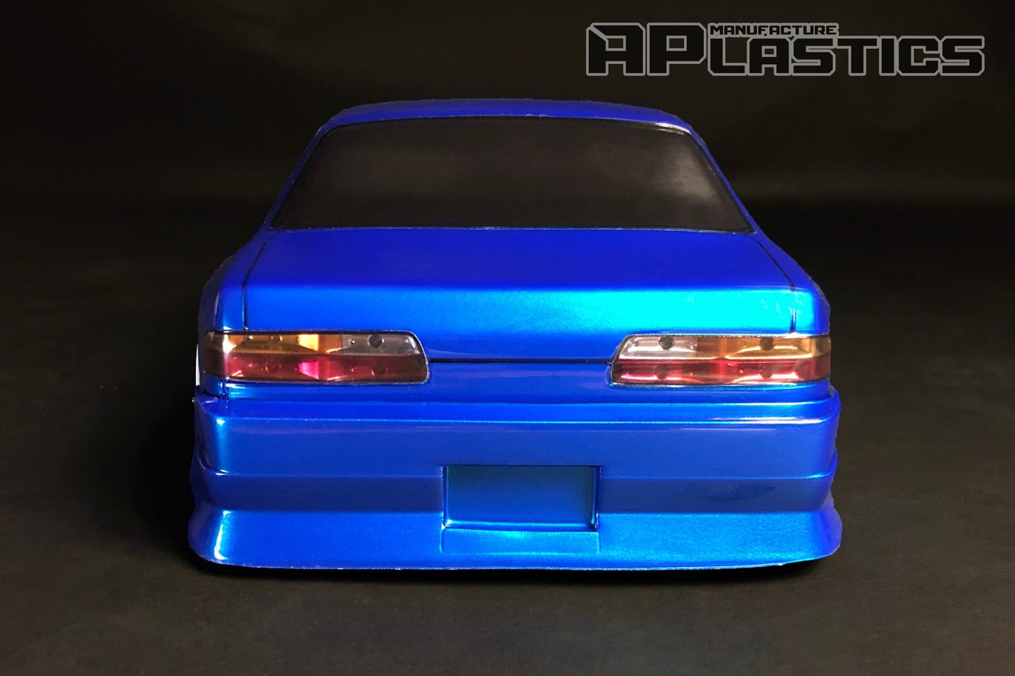 Nissan S13 Odyvia RC body shell top view with realistic JDM custom car proportions