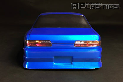 Nissan S13 Odyvia RC body shell top view with realistic JDM custom car proportions