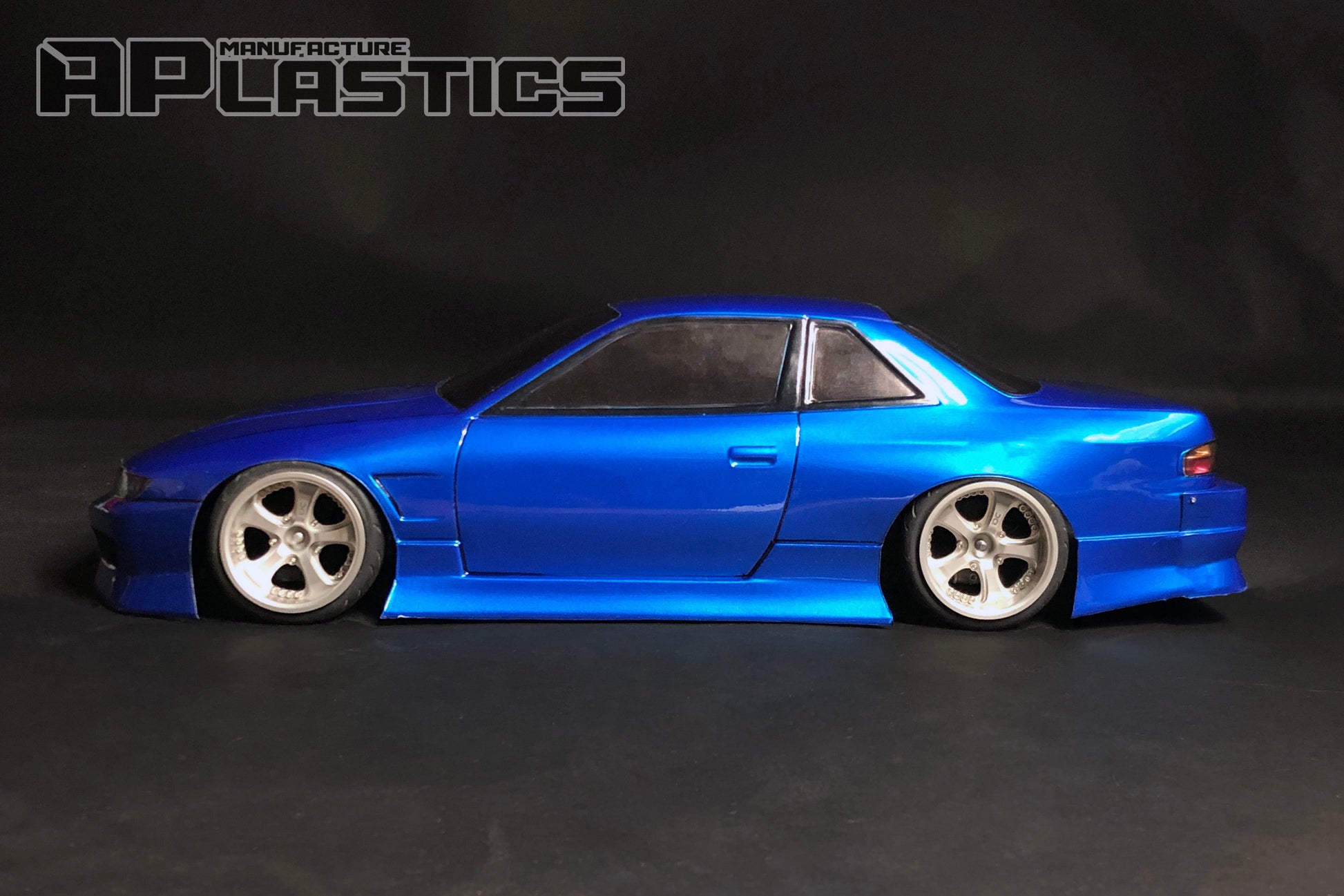 Nissan S13 Odyvia Lexan RC body shell side profile showing custom Japanese hybrid sports car proportions
