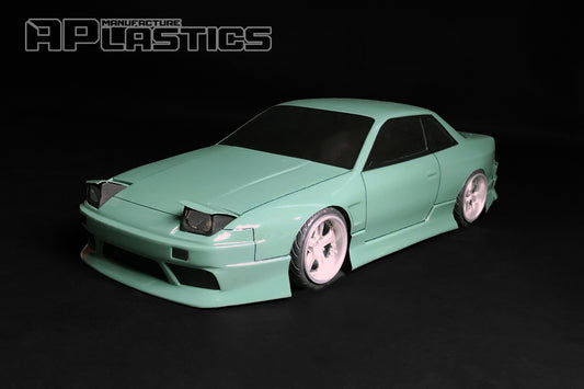 Nissan S13 Onevia RC body shell front three-quarter view with legendary 180SX front conversion styling