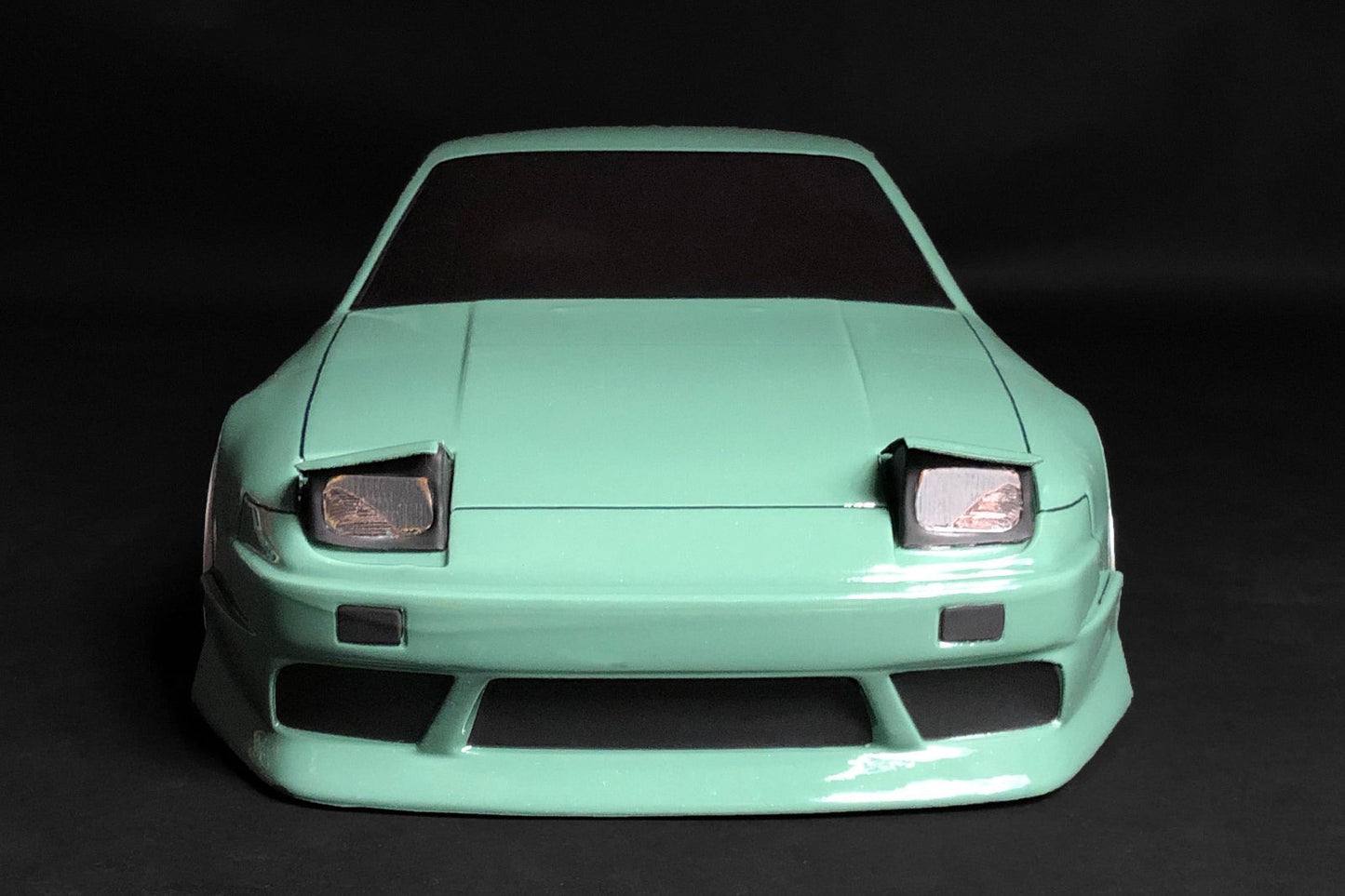 Nissan S13 Onevia RC body shell top view with realistic hybrid JDM sports coupe proportions