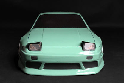 Nissan S13 Onevia RC body shell top view with realistic hybrid JDM sports coupe proportions