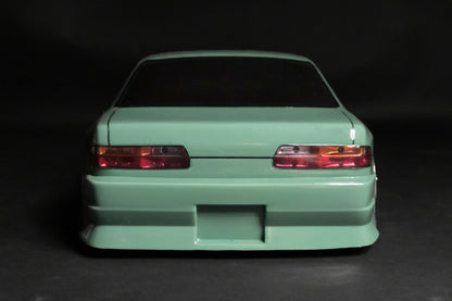 Nissan S13 Onevia 1/10 RC body shell rear view with authentic Silvia S13 coupe styling