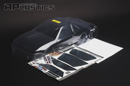 Nissan Silvia S13 V1 Stock clear Lexan RC body shell unpainted for 255–260mm wheelbase chassis