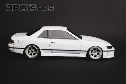Nissan Silvia S13 V1 Stock Lexan RC body shell side profile showing classic Japanese sports coupe proportions