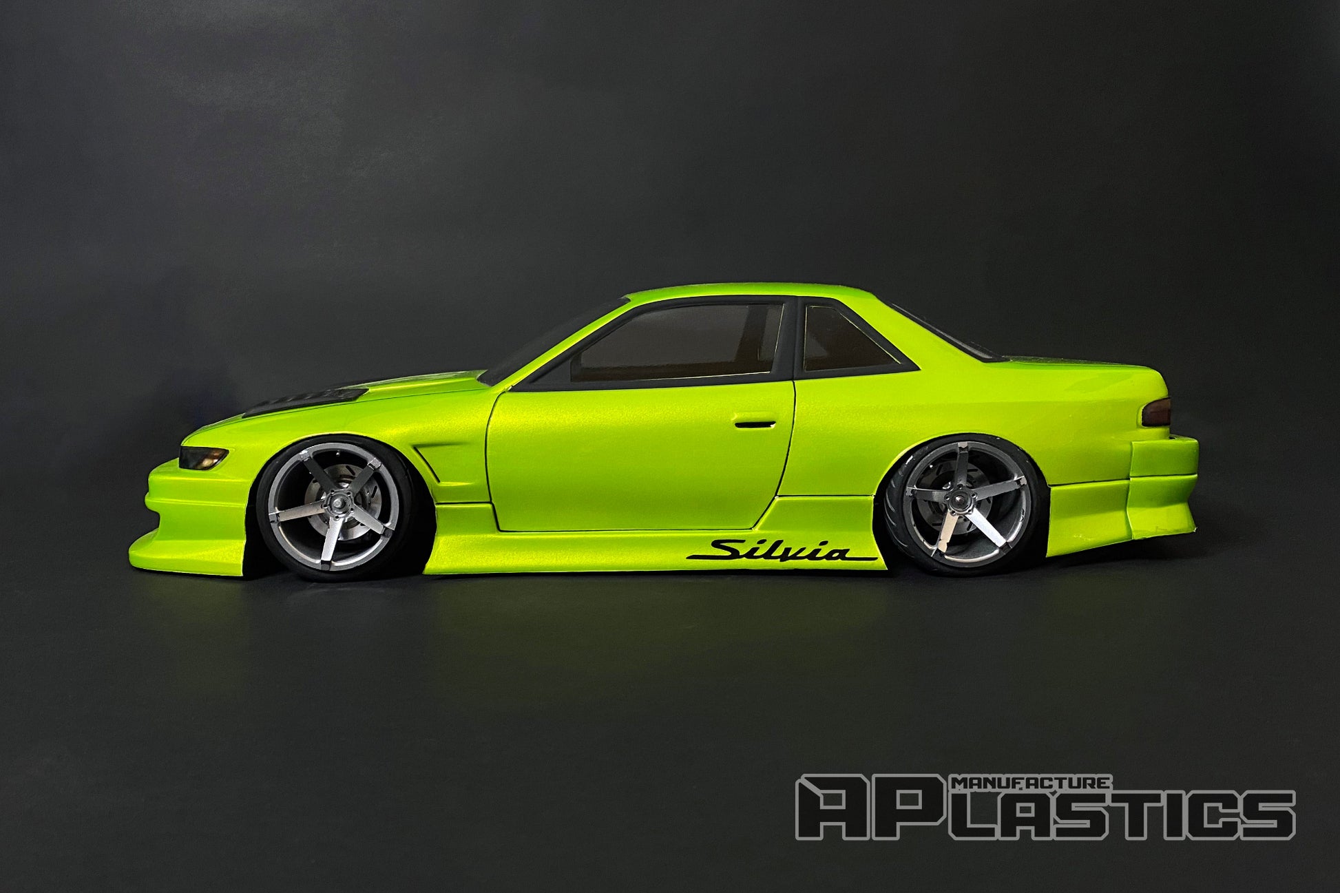 Nissan Silvia S13 V2 Wide Lexan RC body shell side profile showing legendary S-chassis proportions