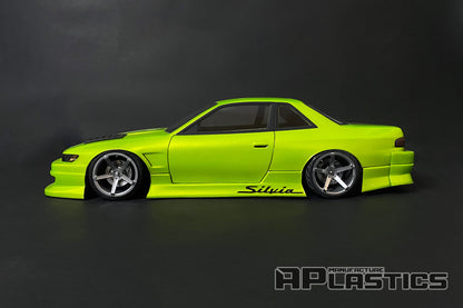 Nissan Silvia S13 V2 Wide Lexan RC body shell side profile showing legendary S-chassis proportions