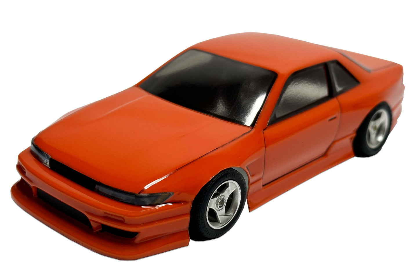 Nissan S13 Silvia 1/24 RC body shell front view for 110mm wheelbase drift chassis