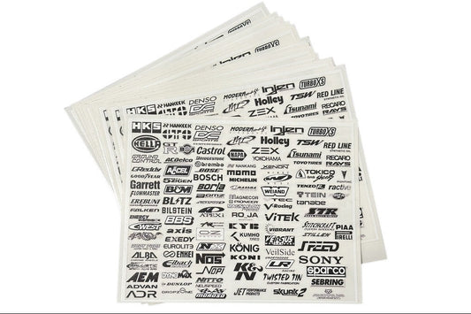 APlastics RC sticker set 9 for Lexan RC body shell customization and detailing
