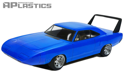 Plymouth Superbird 1/10 RC body shell front view for 255–260mm wheelbase drift chassis
