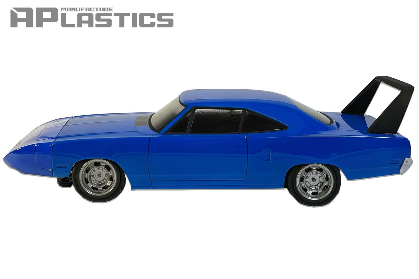 Plymouth Superbird Lexan RC body shell side profile showing legendary aerodynamic muscle car proportions