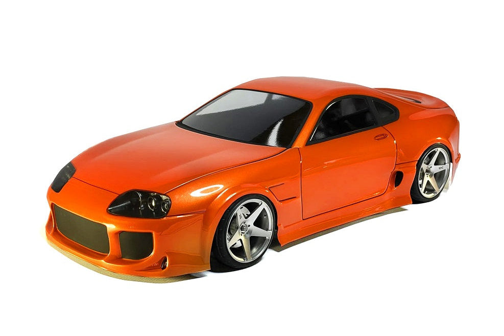 Supra 80 MK4 1/10 RC body shell front view for 255–260mm wheelbase drift chassis