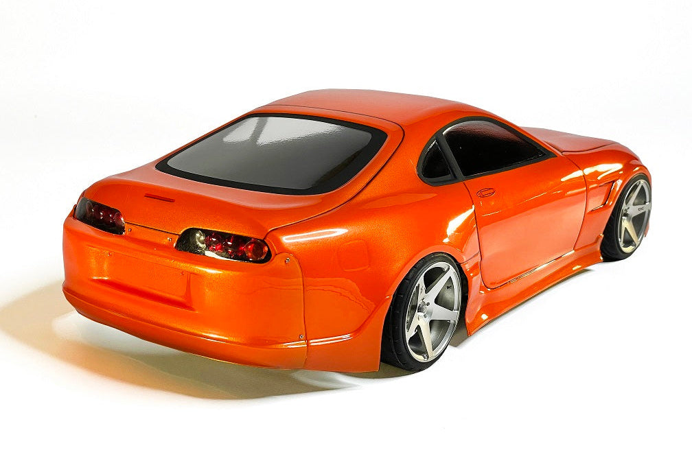 Supra 80 MK4 1/10 RC body shell rear view with classic JDM performance styling