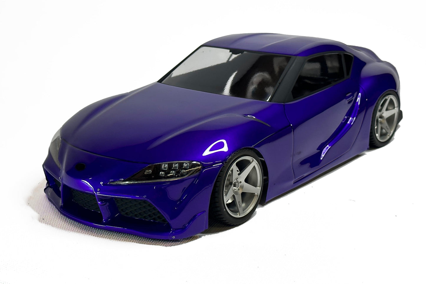 Supra 90 MK5 1/10 RC body shell front view for 255–260mm wheelbase drift chassis