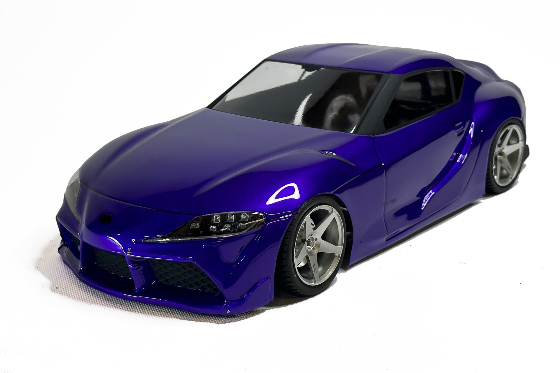 Supra 90 MK5 1/10 RC body shell front view for 255–260mm wheelbase drift chassis