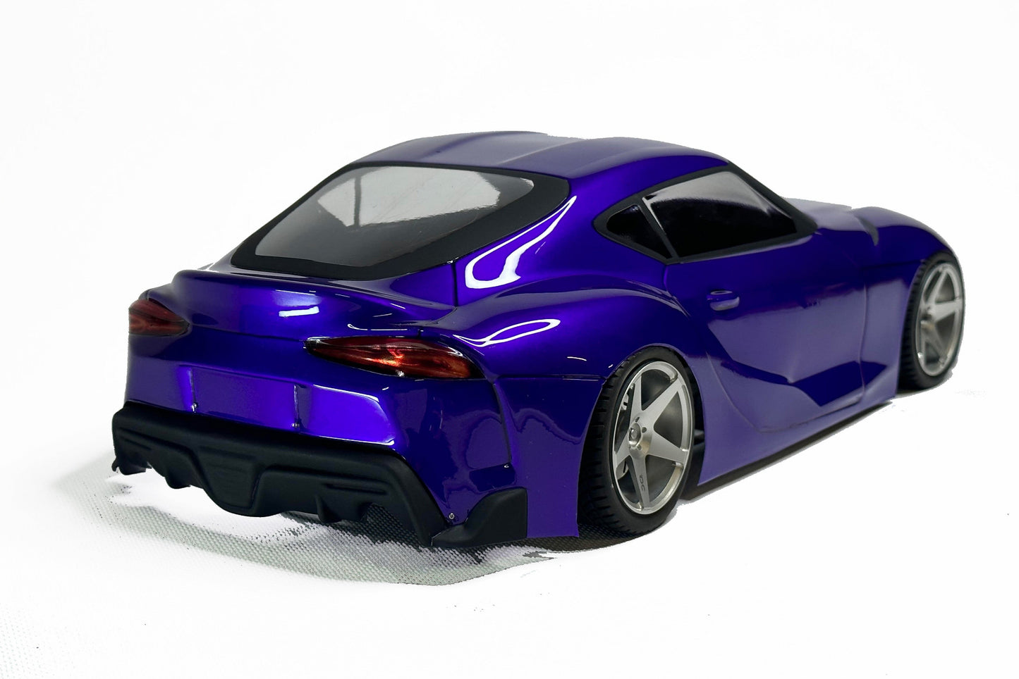 Supra 90 MK5 1/10 RC body shell rear view with contemporary Japanese performance styling