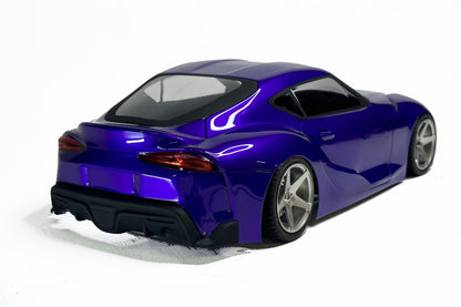 Supra 90 MK5 1/10 RC body shell rear view with contemporary Japanese performance styling