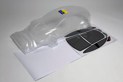 Tesla Model 3 clear Lexan RC body shell unpainted for 255–260mm wheelbase chassis