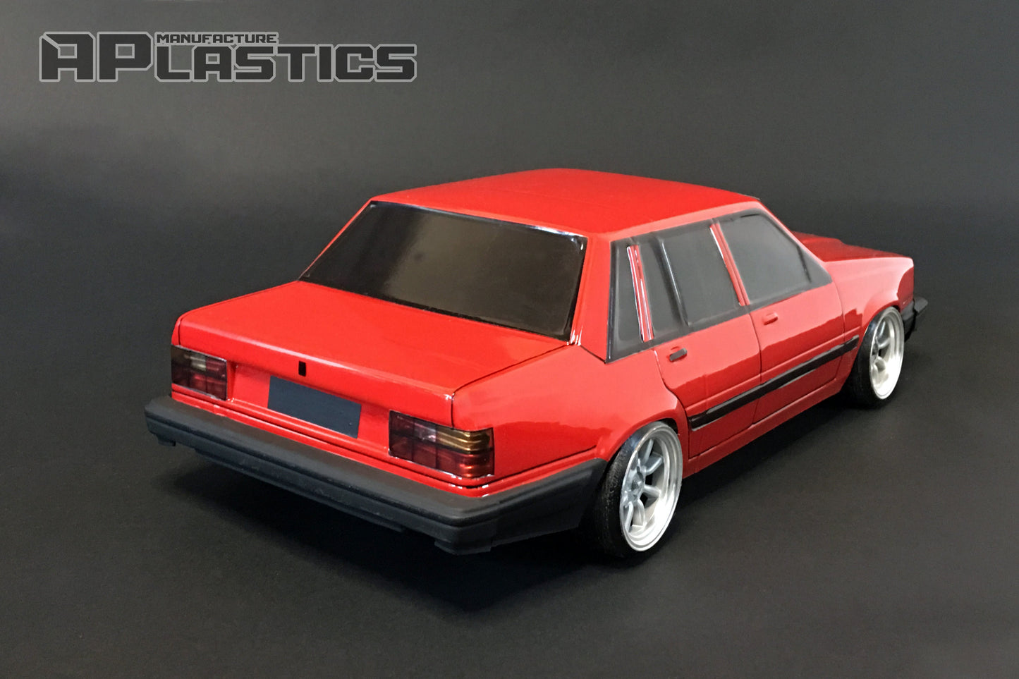Volvo 740 1/10 RC body shell rear view with timeless Scandinavian performance styling