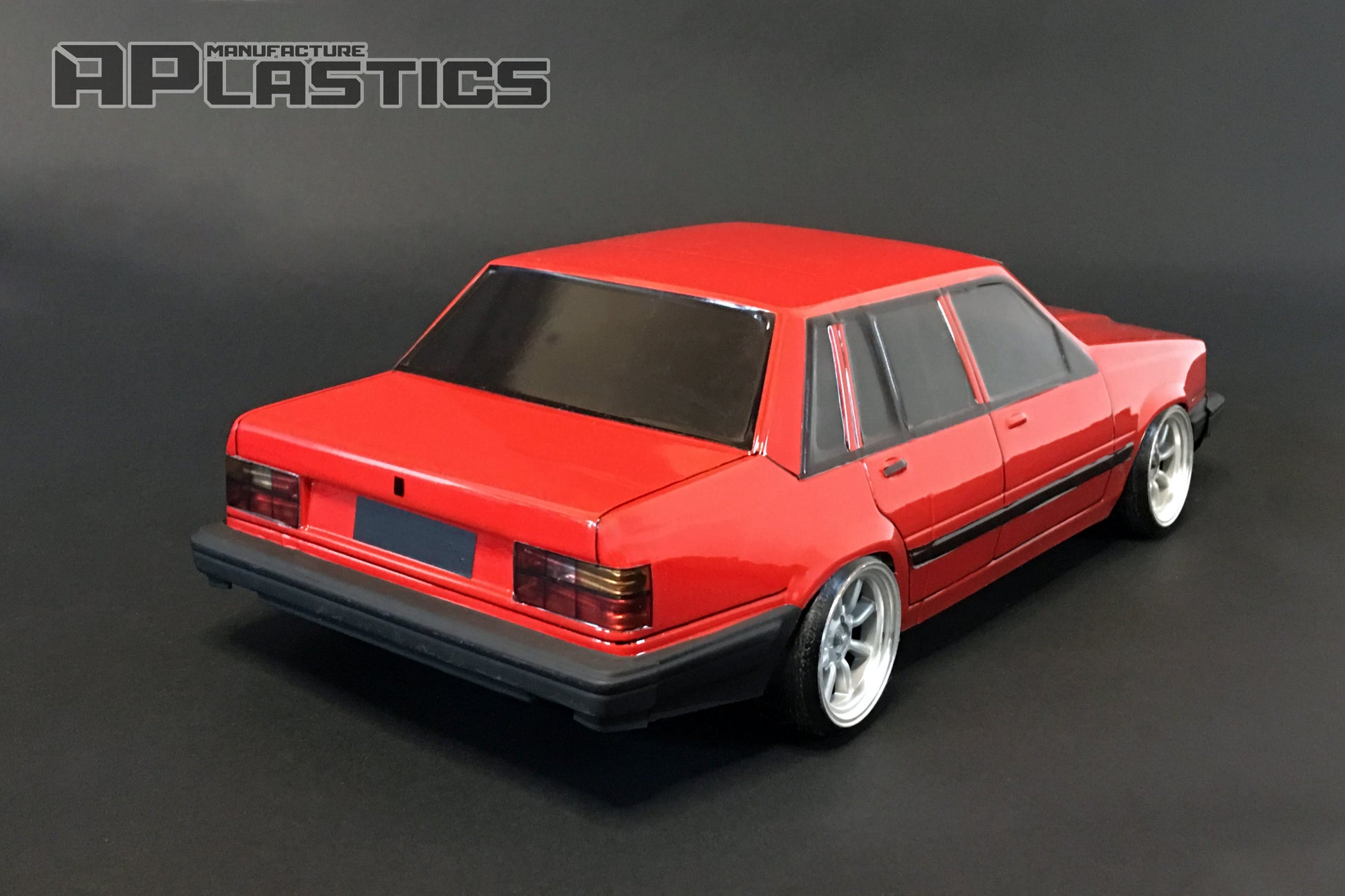 Volvo 740 1/10 RC body shell rear view with timeless Scandinavian performance styling