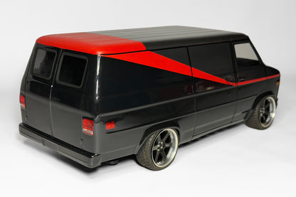 Vandura 1983 1/10 RC body shell rear view showing classic boxy design